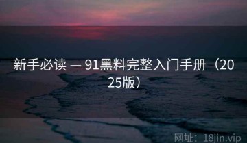 新手必读 — 91黑料完整入门手册（2025版）