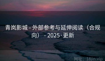 青岚影城 - 外部参考与延伸阅读（合规向） - 2025·更新